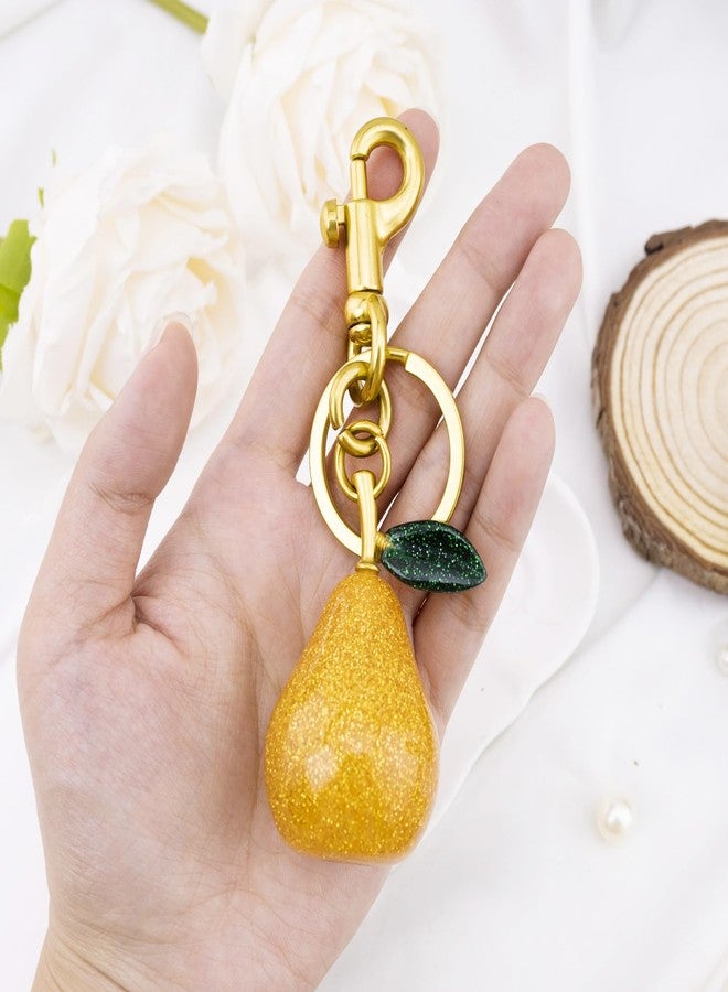 igvean Pear Keychain Cute Fruit Purse Charms for Handbags Best Ever Gifts Women Backpacks Accessories for Mother’s Day Birthday Valentines Day Car keyring Gift for Her - Image 4